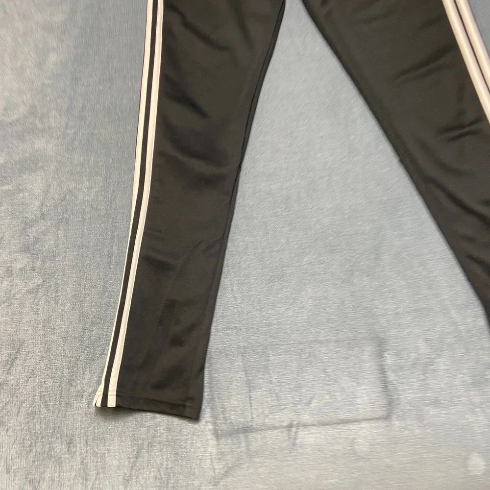 Adidas Climacool Track Pants Mens XL Black White Logo 3 Stripes Tapered Leg Yoga
